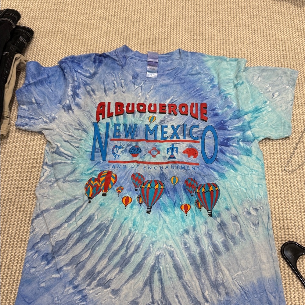 Gildan Blue Tie-Dye Albuquerque Kids T-Shirt